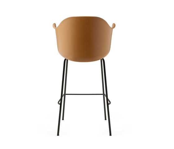 Harbour Bar Chair | Black Steel, Khaki, Plastic | Tabourets de bar | Audo Copenhagen