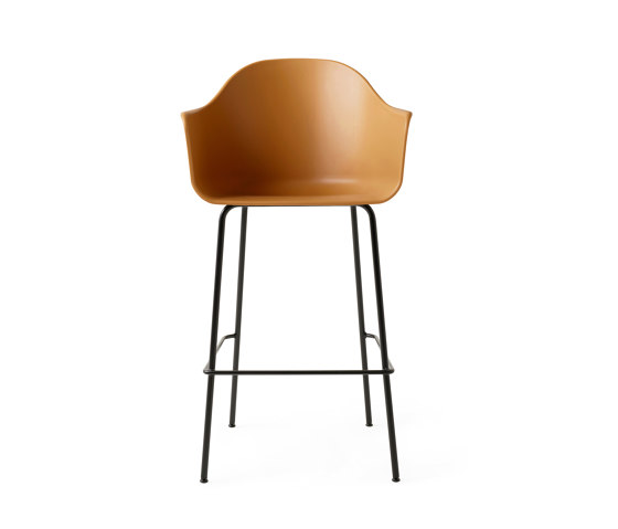 Harbour Bar Chair | Black Steel, Khaki, Plastic | Tabourets de bar | Audo Copenhagen
