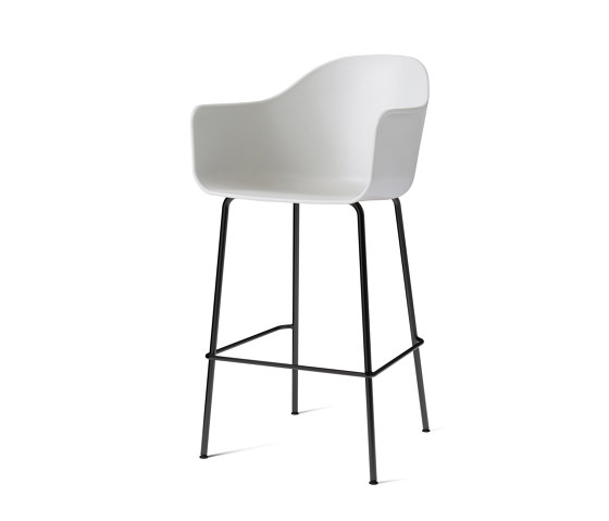 Harbour Bar Chair | Black Steel, Light Grey, Plastic | Taburetes de bar | Audo Copenhagen