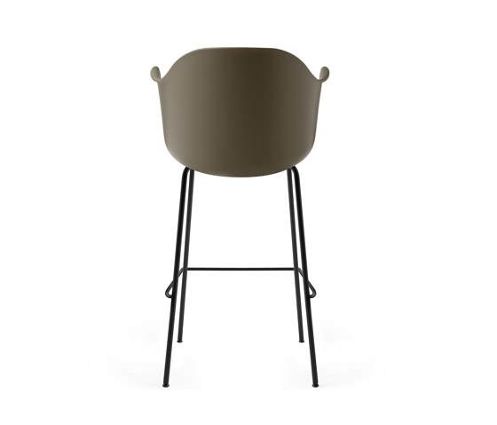 Harbour Bar Chair | Black Steel, Olive, Plastic | Bar stools | Audo Copenhagen