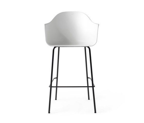 Harbour Bar Chair | Black Steel, White, Plastic | Barhocker | Audo Copenhagen