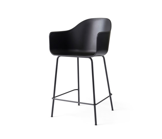 Harbour Counter Chair | Black Steel, Black Plastic | Sedie bancone | Audo Copenhagen
