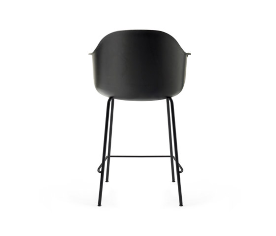 Harbour Counter Chair | Black Steel, Black Plastic | Sillas de trabajo altas | Audo Copenhagen