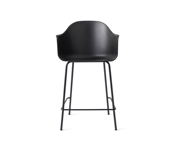 Harbour Counter Chair | Black Steel, Black Plastic | Counterstühle | Audo Copenhagen