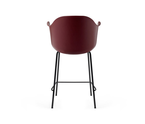 Harbour Counter Chair | Black Steel, Burned Red, Plastic | Chaises de comptoir | Audo Copenhagen