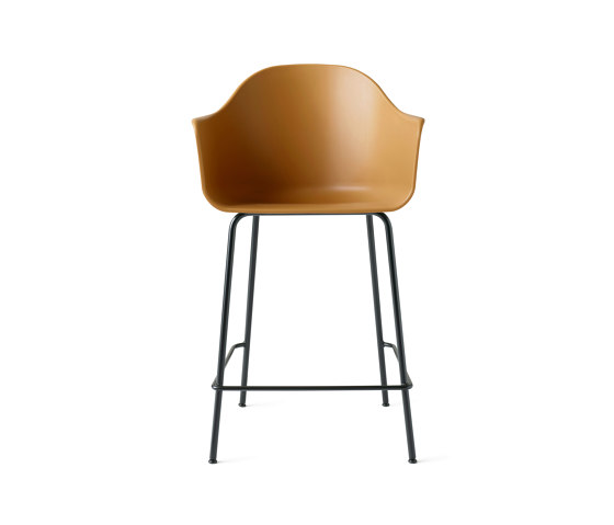 Harbour Counter Chair | Black Steel, Khaki, Plastic | Chaises de comptoir | Audo Copenhagen