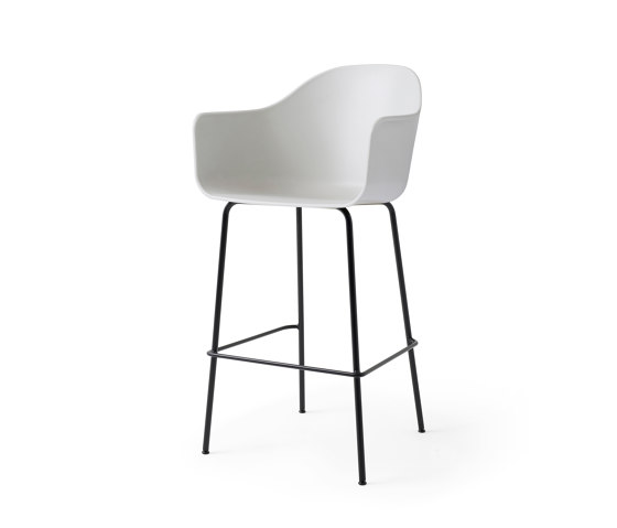 Harbour Counter Chair | Black Steel, Light Grey, Plastic | Counter stools | Audo Copenhagen
