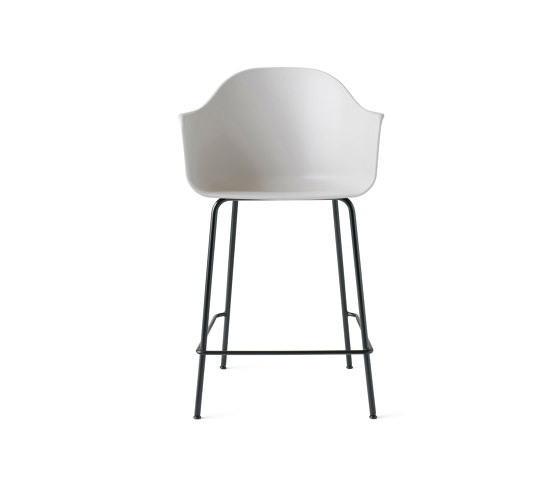 Harbour Counter Chair | Black Steel, Light Grey, Plastic | Sedie bancone | Audo Copenhagen