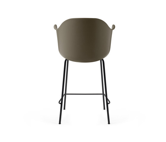 Harbour Counter Chair | Black Steel, Olive, Plastic | Sedie bancone | Audo Copenhagen
