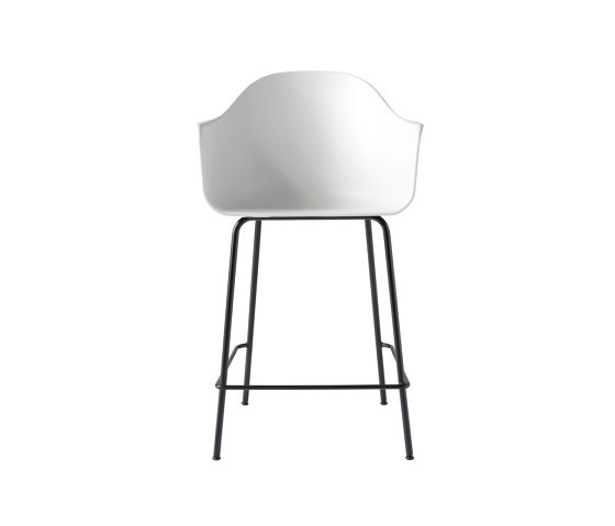 Harbour Counter Chair | Black Steel, White, Plastic | Sillas de trabajo altas | Audo Copenhagen