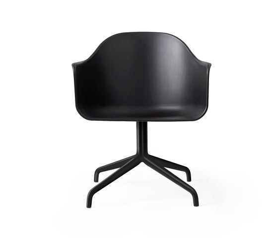 Harbour Dining Chair, Star Base W.Swivel | Black Aluminium, Black Plastic | Chairs | Audo Copenhagen