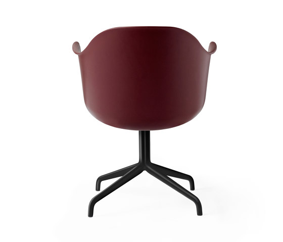 Harbour Dining Chair, Star Base W.Swivel | Black Aluminium, Burned Red Plastic | Stühle | Audo Copenhagen