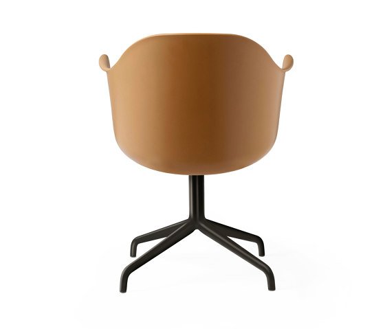 Harbour Dining Chair, Star Base W.Swivel | Black Aluminium, Khaki Plastic | Chairs | Audo Copenhagen