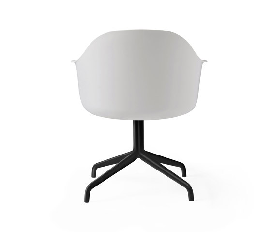 Harbour Dining Chair, Star Base W.Swivel | Black Aluminium, Light Grey Plastic | Stühle | Audo Copenhagen