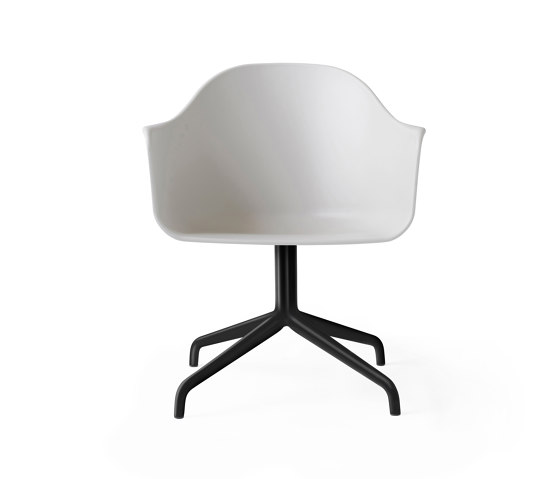 Harbour Dining Chair, Star Base W.Swivel | Black Aluminium, Light Grey Plastic | Sedie | Audo Copenhagen