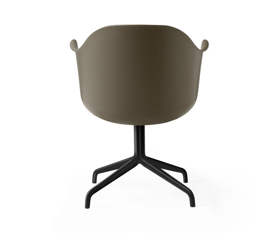 Harbour Dining Chair, Star Base W.Swivel | Black Aluminium, Olive Plastic | Sedie | Audo Copenhagen
