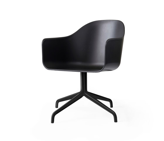 Harbour Dining Chair, Star Base W.Swivel W. Return | Black Aluminium, Black Plastic | Sedie | Audo Copenhagen
