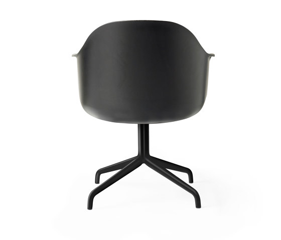 Harbour Dining Chair, Star Base W.Swivel W. Return | Black Aluminium, Black Plastic | Chairs | Audo Copenhagen