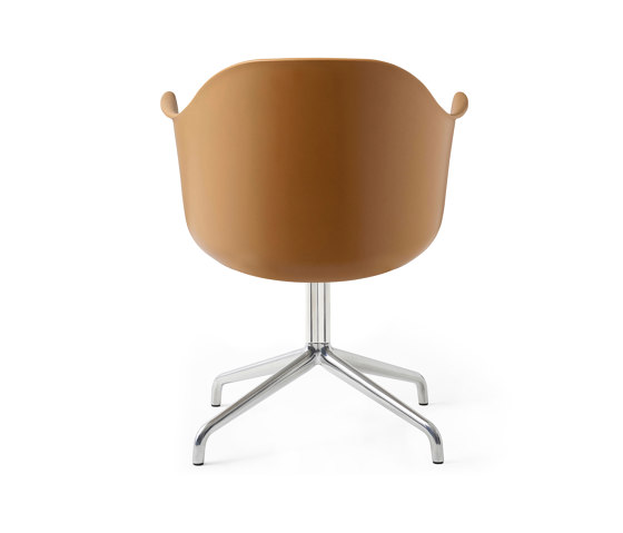Harbour Dining Chair, Star Base W.Swivel W. Return | Polished Aluminium, Khaki Plastic | Sedie | Audo Copenhagen