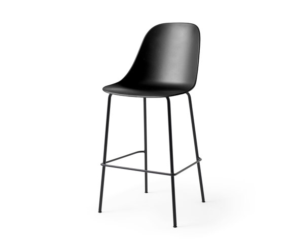 Harbour Side Bar Chair | Black Steel, Black, Plastic | Sgabelli bancone | Audo Copenhagen