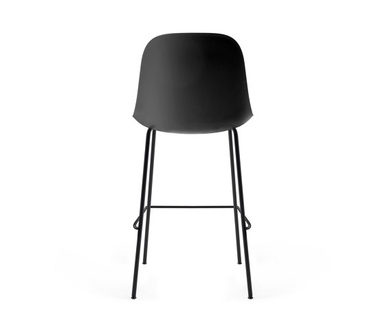 Harbour Side Bar Chair | Black Steel, Black, Plastic | Taburetes de bar | Audo Copenhagen