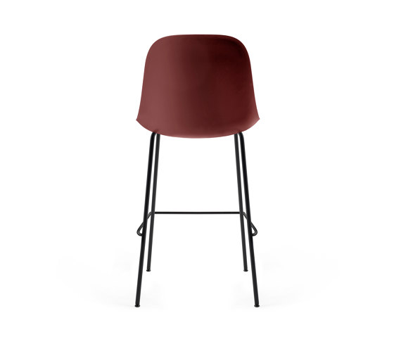 Harbour Side Bar Chair | Black Steel, Burned Red Plastic | Barhocker | Audo Copenhagen