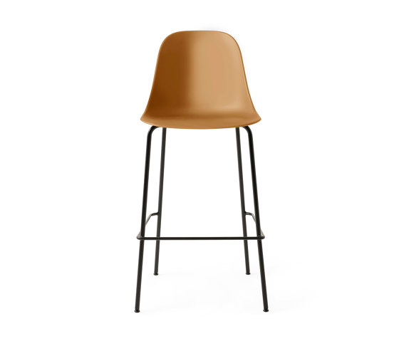 Harbour Side Bar Chair | Black Steel, Khaki Plastic | Tabourets de bar | Audo Copenhagen