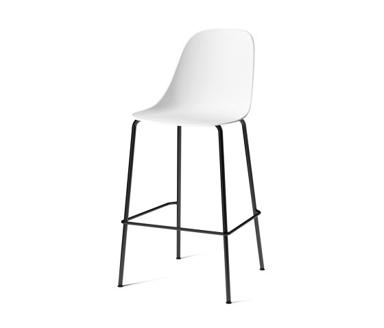 Harbour Side Bar Chair | Black Steel, Light Grey Plastic | Sgabelli bancone | Audo Copenhagen