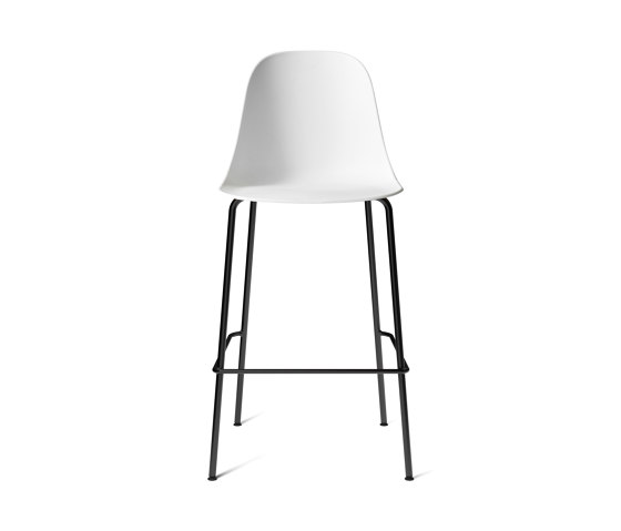 Harbour Side Bar Chair | Black Steel, Light Grey Plastic | Tabourets de bar | Audo Copenhagen