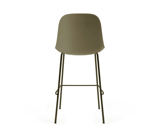 Harbour Side Bar Chair | Black Steel, Olive Plastic | Sgabelli bancone | Audo Copenhagen