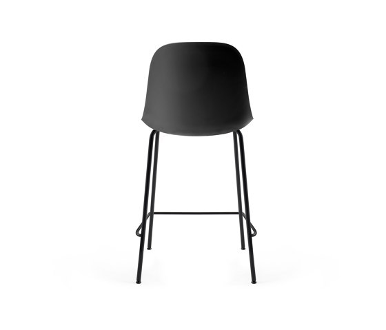 Harbour Side Counter Chair | Black Steel, Black Plastic | Sillas de trabajo altas | Audo Copenhagen