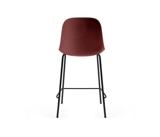 Harbour Side Counter Chair | Black Steel, Burned Red, Plastic | Sillas de trabajo altas | Audo Copenhagen