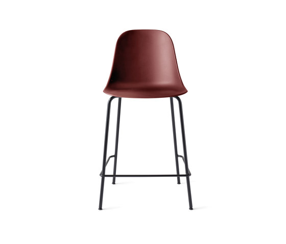 Harbour Side Counter Chair | Black Steel, Burned Red, Plastic | Counterstühle | Audo Copenhagen