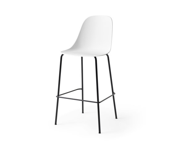 Harbour Side Counter Chair | Black Steel, Light Grey, Plastic | Sillas de trabajo altas | Audo Copenhagen