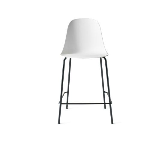 Harbour Side Counter Chair | Black Steel, Light Grey, Plastic | Sillas de trabajo altas | Audo Copenhagen