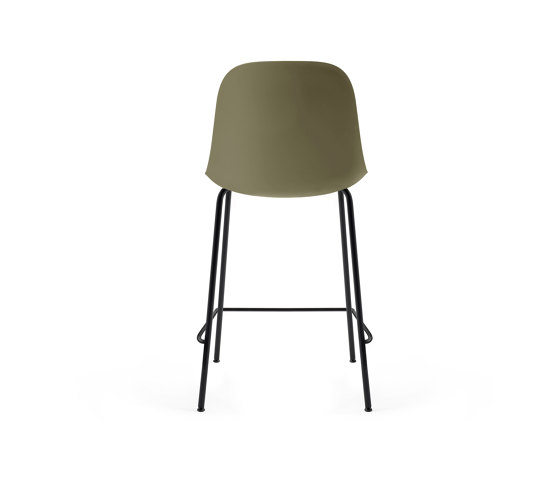 Harbour Side Counter Chair | Black Steel, Olive, Plastic | Sillas de trabajo altas | Audo Copenhagen