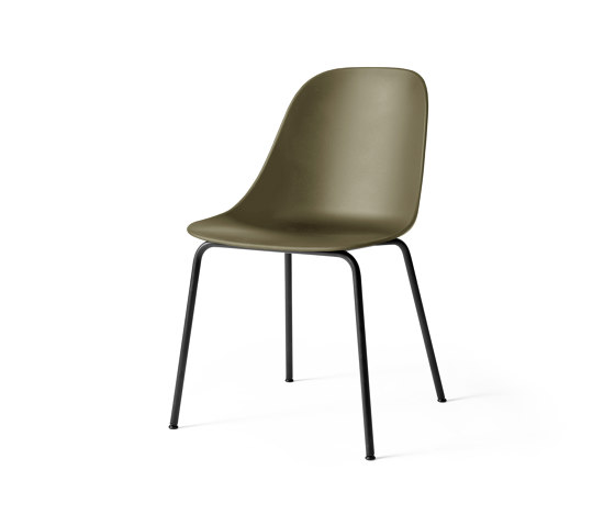Harbour Side Dining Chair | Black Steel, Olive Plastic | Sedie | Audo Copenhagen