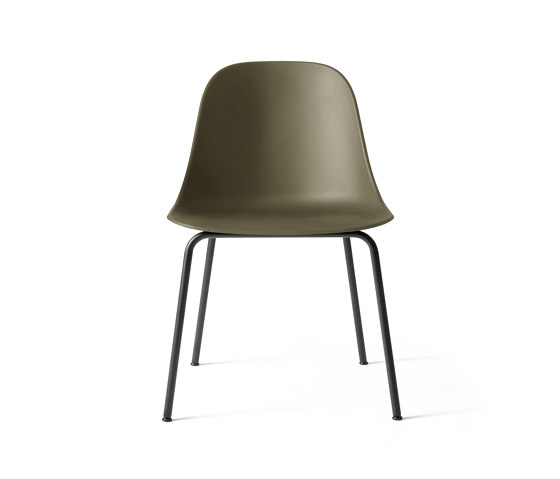 Harbour Side Dining Chair | Black Steel, Olive Plastic | Chaises | Audo Copenhagen