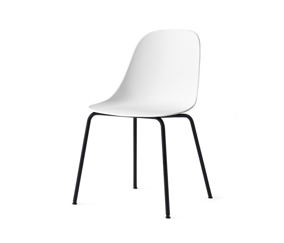 Harbour Side Dining Chair | Black Steel, White Plastic | Sillas | Audo Copenhagen