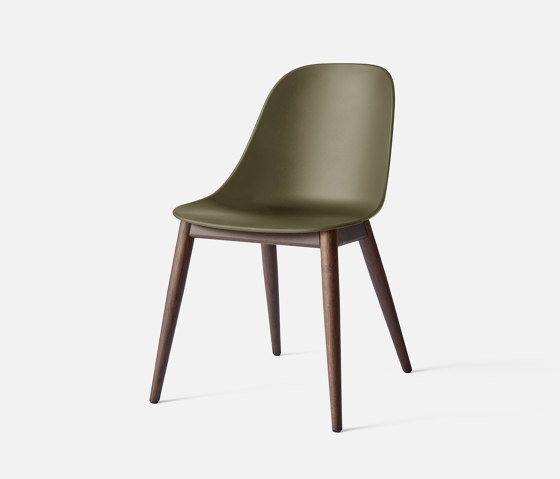 Harbour Side Dining Chair | Dark Stained Oak, Olive Plastic | Chaises | Audo Copenhagen