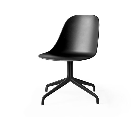 Harbour Side Dining Chair, Star Base W.Swivel | Black Aluminium, Black Plastic | Sillas | Audo Copenhagen