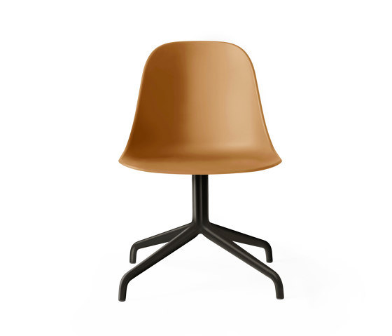 Harbour Side Dining Chair, Star Base W.Swivel | Black Aluminium, Khaki Plastic | Stühle | Audo Copenhagen
