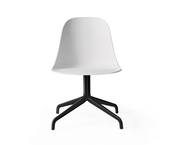 Harbour Side Dining Chair, Star Base W.Swivel | Black Aluminium, Light Grey Plastic | Chaises | Audo Copenhagen