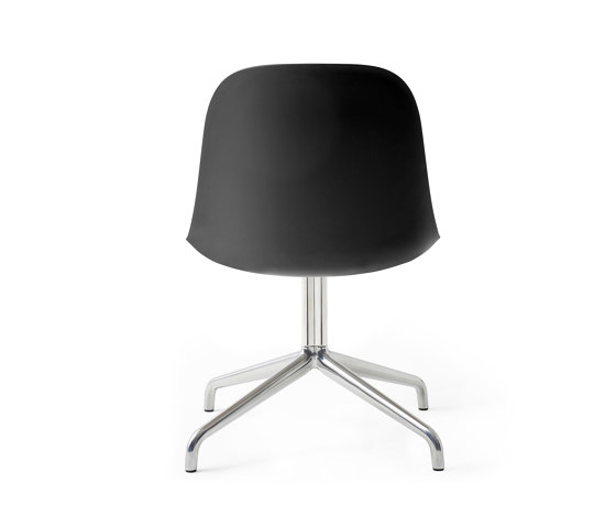 Harbour Side Dining Chair, Star Base W.Swivel | Polished Aluminium, Black Plastic | Chaises | Audo Copenhagen