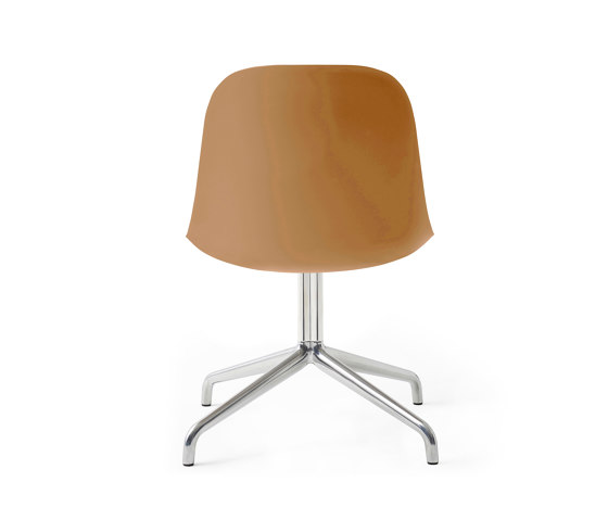 Harbour Side Dining Chair, Star Base W.Swivel | Polished Aluminium, Khaki Plastic | Sillas | Audo Copenhagen