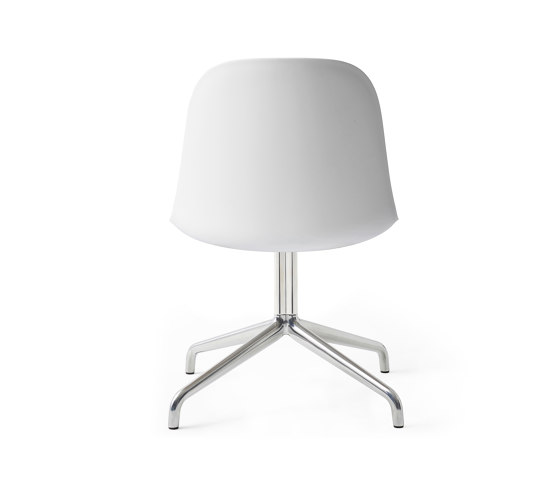 Harbour Side Dining Chair, Star Base W.Swivel | Polished Aluminium, Light Grey Plastic | Sedie | Audo Copenhagen