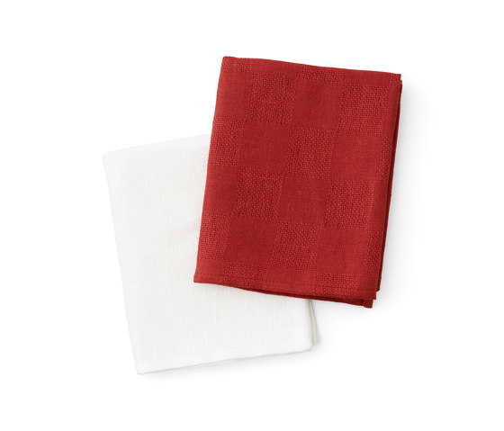 Papilio Tea Towel, 40 X 64 | Burnt Sienna / White, 2-pack | Esstischaccessoires | Audo Copenhagen