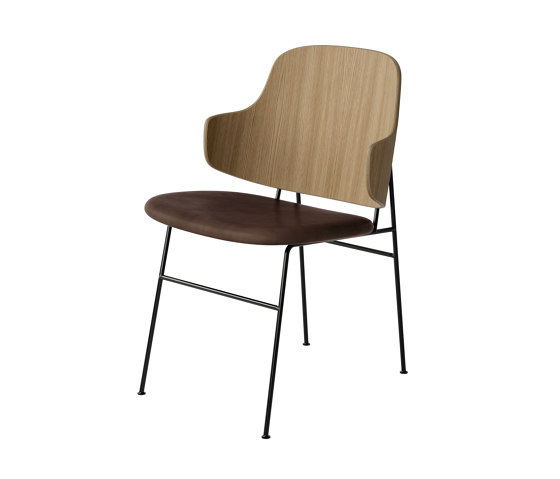 The Penguin Dining Chair, Black Steel | Natural Oak / Dakar 0329 | Chairs | Audo Copenhagen
