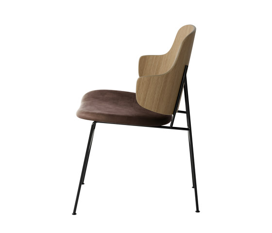 The Penguin Dining Chair, Black Steel | Natural Oak / Dakar 0329 | Chaises | Audo Copenhagen