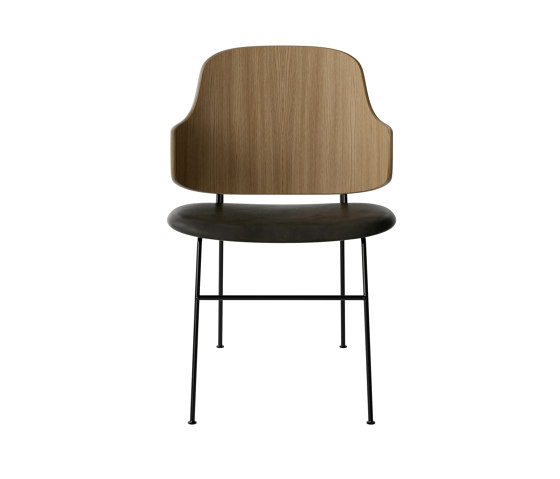The Penguin Dining Chair, Black Steel | Natural Oak / Dakar 0842 | Sillas | Audo Copenhagen